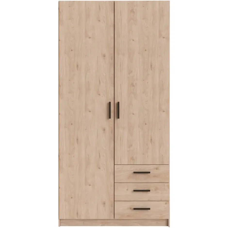 Kledingkast Sprint 2-deurs - eikenkleur - 200x98,5x50 cm