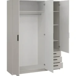 Kledingkast Sprint 3-deurs - greige - 200x147x50 cm