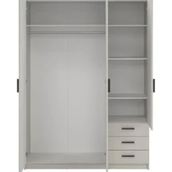 Kledingkast Sprint 3-deurs - greige - 200x147x50 cm