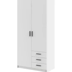 Kledingkast Sprint 2-deurs - wit - 200x98,5x50 cm