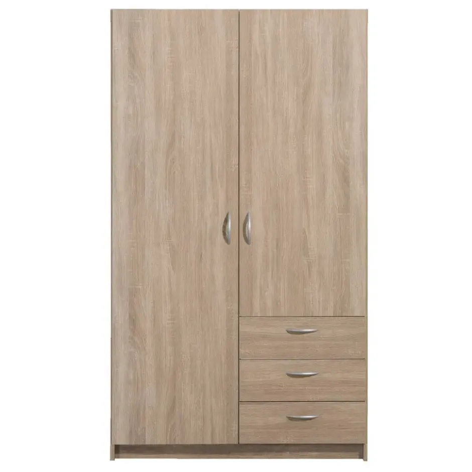 Kledingkast Varia 2-deurs - licht eiken - 175x97x50 cm