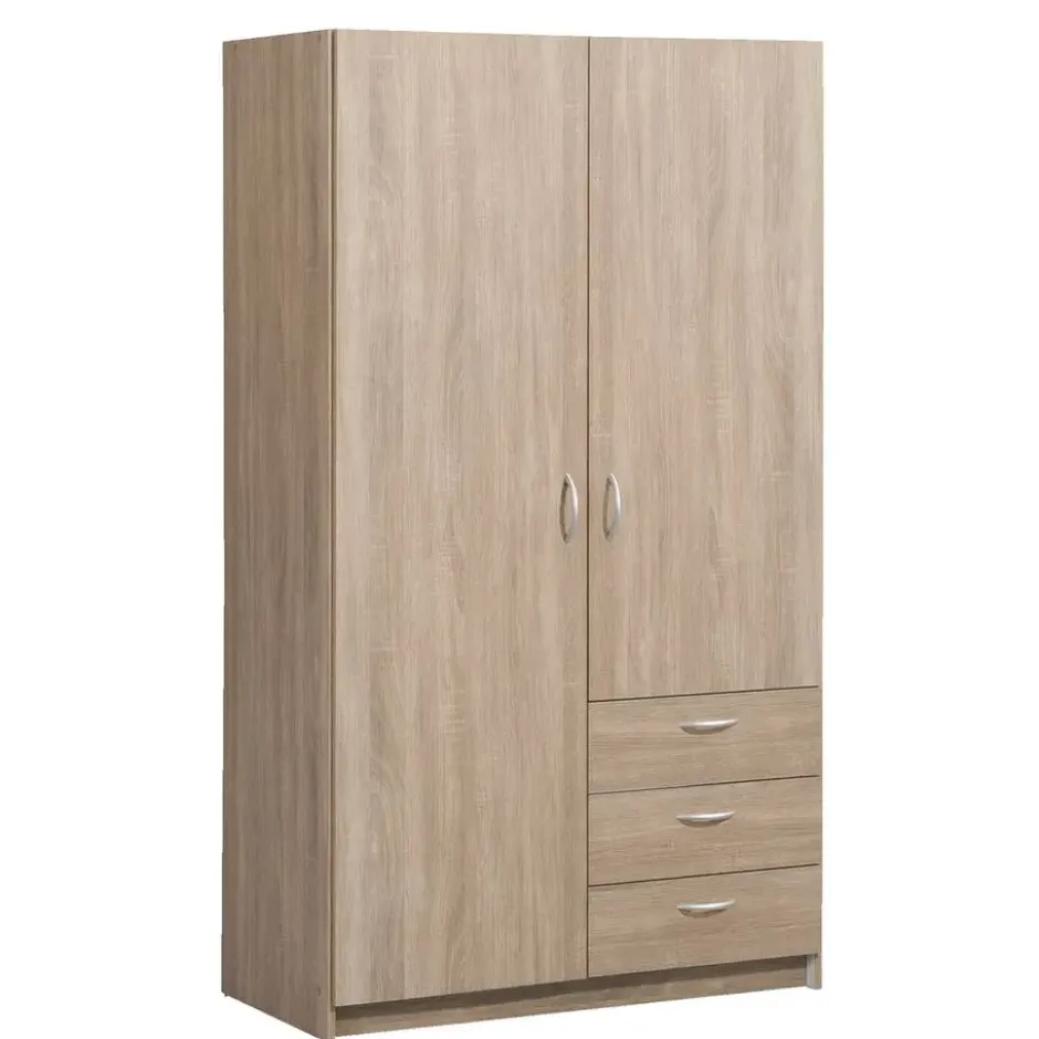 Kledingkast Varia 2-deurs - licht eiken - 175x97x50 cm