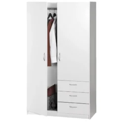 Kledingkast Varia 2-deurs - wit - 175x97x50 cm