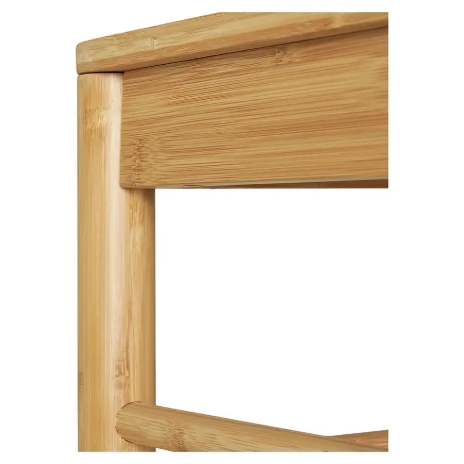 Kledingrek Naturel Bamboe - 14x39x165cm - Ember