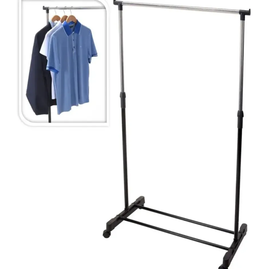 Kledingrek - verrijdbaar - 160 cm - metaal
