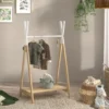 Kledingrek voor kinderen Kiddy in grenen en wit