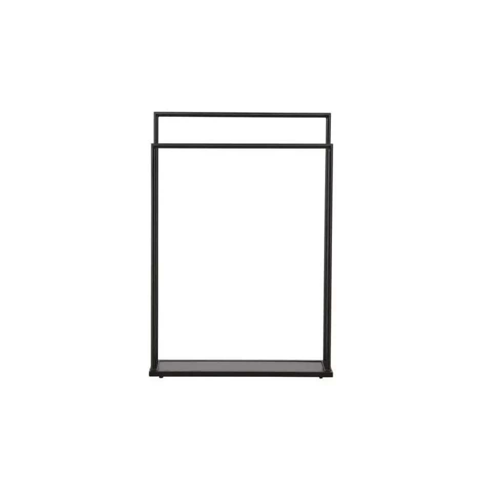 Kledingrek Zwart Metaal - 70x30x100cm - Alva