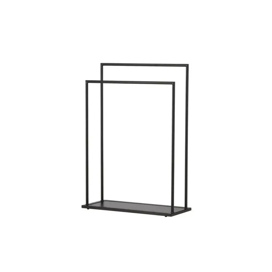 Kledingrek Zwart Metaal - 70x30x100cm - Alva