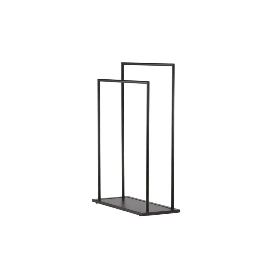 Kledingrek Zwart Metaal - 70x30x100cm - Alva