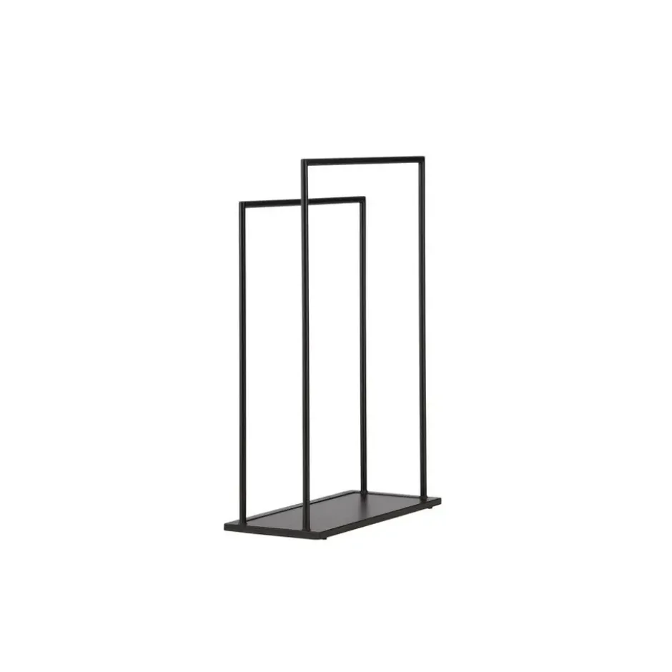 Kledingrek Zwart Metaal - 70x30x100cm - Alva