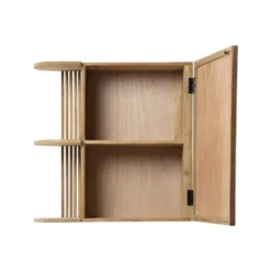 Klein badkamermeubel CIMAHI - 65 cmx20 cmx65 cm - Natuurlijk licht Hout paneel