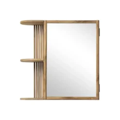 Klein badkamermeubel CIMAHI - 65 cmx20 cmx65 cm - Natuurlijk licht Hout paneel