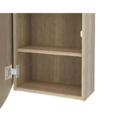 Klein badkamermeubel RURI - 48 cmx15 cmx60 cm - Natuurlijk licht Hout paneel