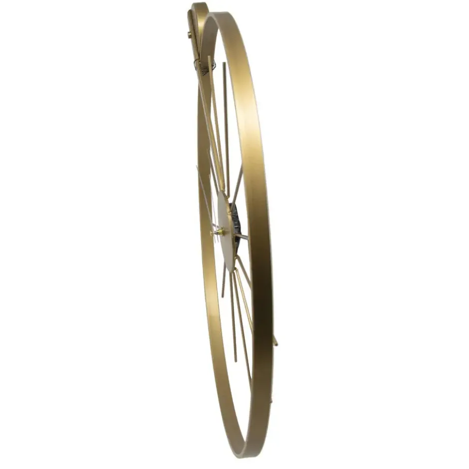 Klok - Luxe Gouden Ronde Hangende Klok - 55 x 65