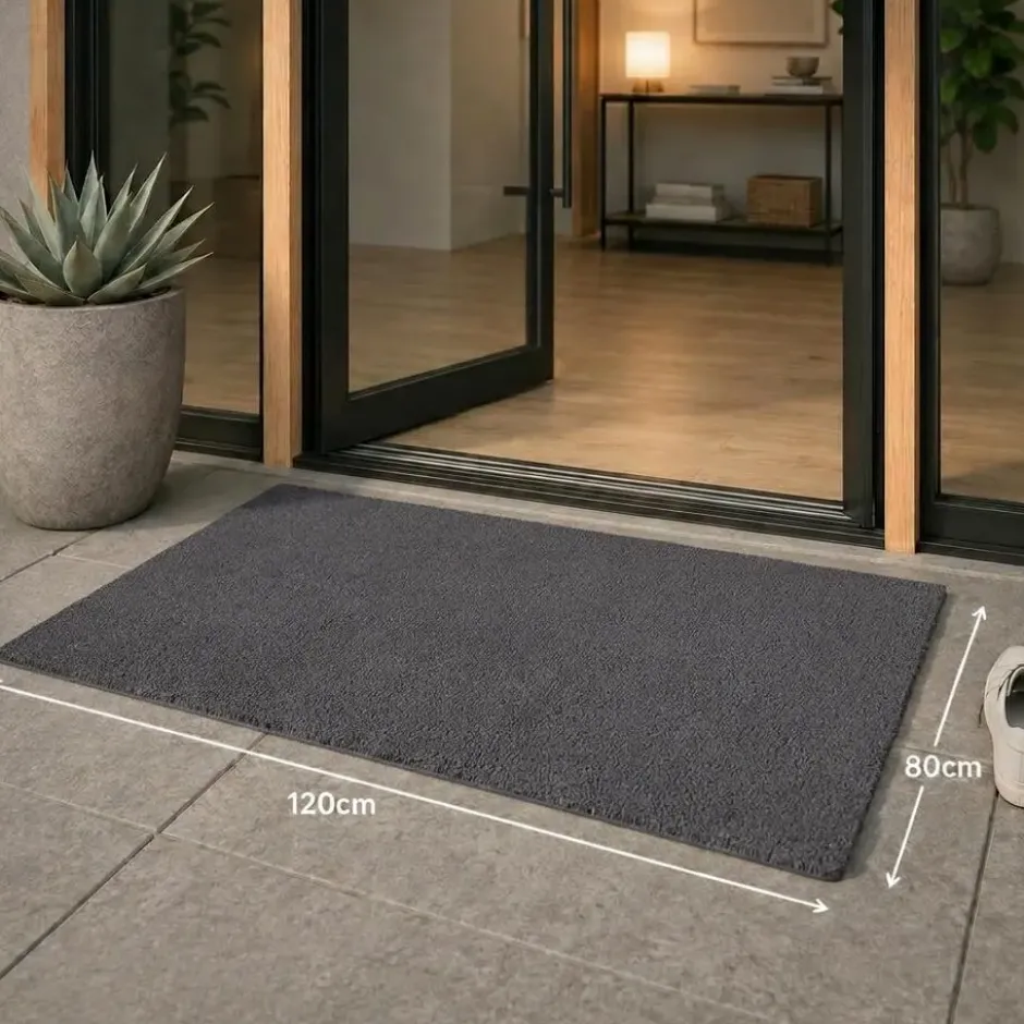 Kokosmat 80x120cm - Grijs - 24 mm dik