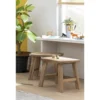 Kruk Quincy - teak - 36x40x30 cm
