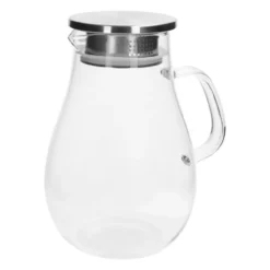 Krumble Karaf met handvat en dop met filter - 1,5 L - Glas - Transparant