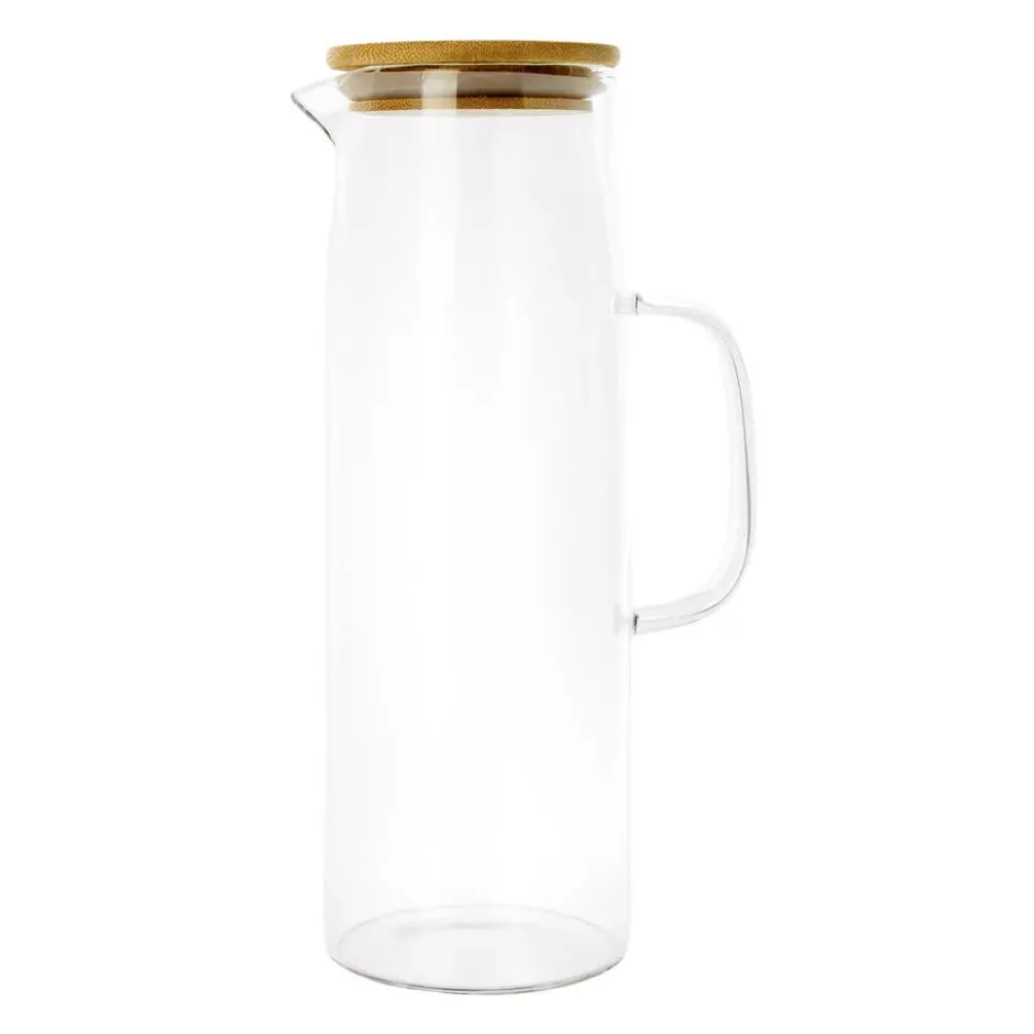 Krumble Karaf met handvat en houten deksel - 1,5 L - Glas