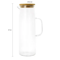 Krumble Karaf met handvat en houten deksel - 1,5 L - Glas