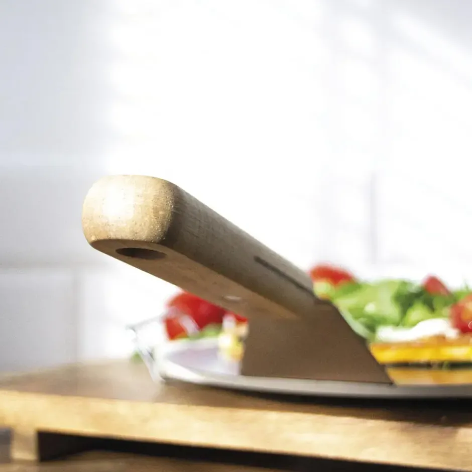 Krumble Pizzaschep RVS met houten handvat
