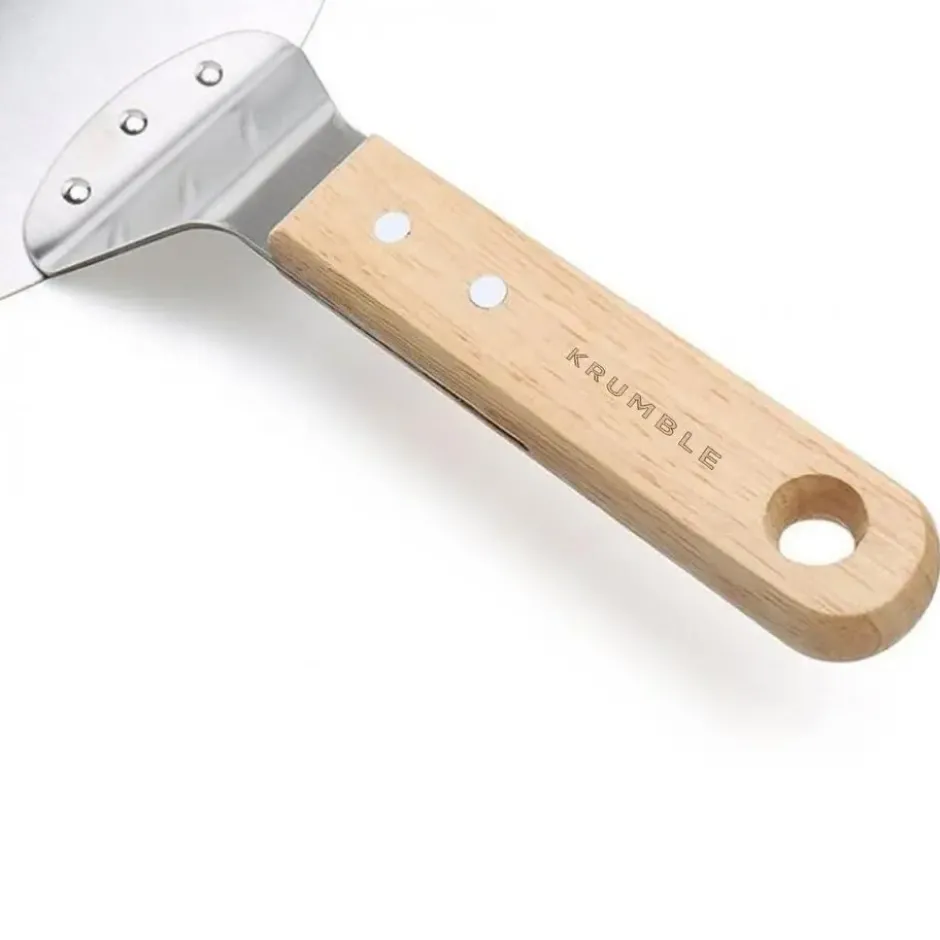 Krumble Pizzaschep RVS met houten handvat