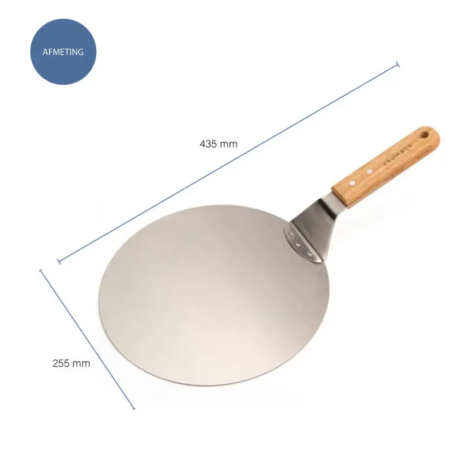 Krumble Pizzaschep RVS met houten handvat