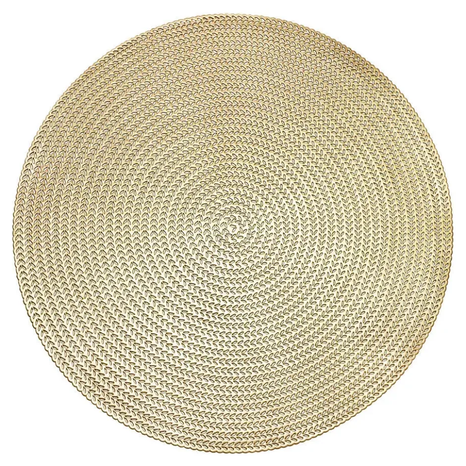 Krumble Placemat rond - PVC - Goud - Set van 2