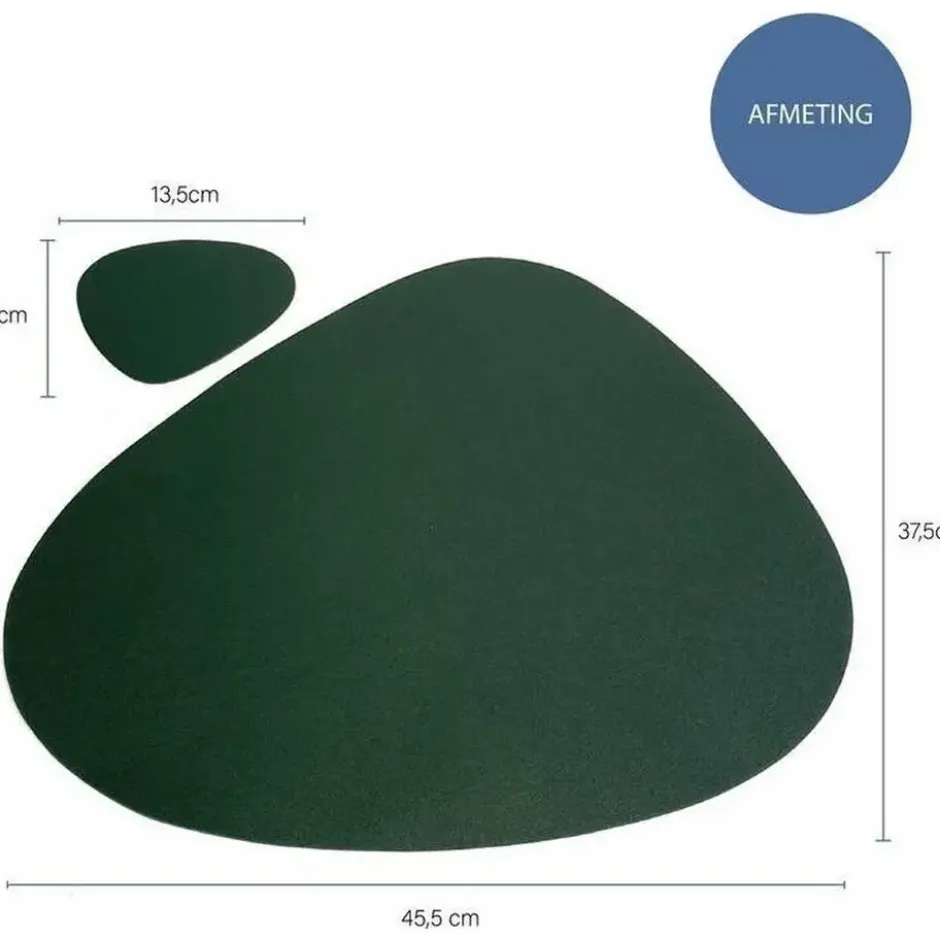 Krumble Placemat set design - 6 stuks - Groen