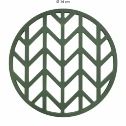 Krumble Siliconen pannenonderzetter rond met pijlen patroon - Groen
