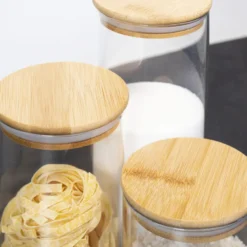 Krumble Voorraadpotten glas - 1000 ml per pot - Set van 3
