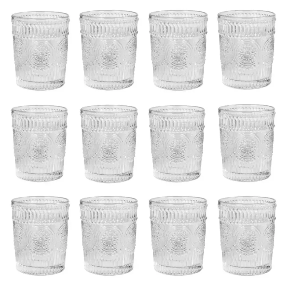 Krumble Waterglas vintage - 260 ml - Set van 12
