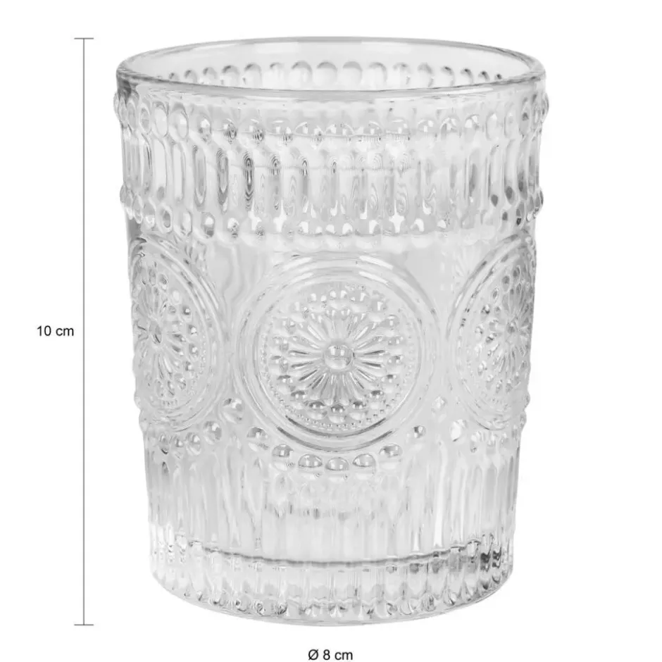 Krumble Waterglas vintage - 260 ml - Set van 12