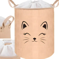 Kruzzel Speelgoedmand - beige - 35L - 32 x 43 cm - opbergmand