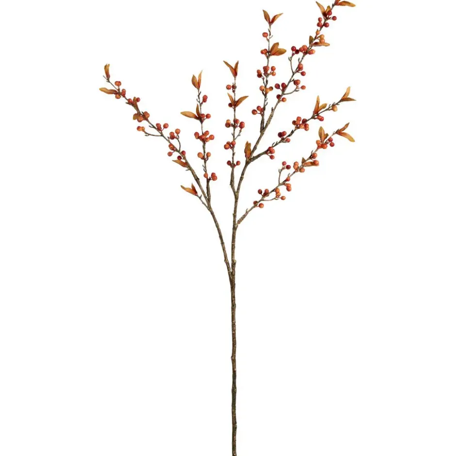 Kunstbloem Berry Spray - oranje/rood - 87 cm