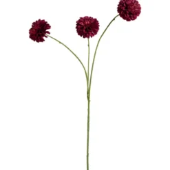 Kunstbloem Dahlia Pompon Mini Spray - bordeaux - 68 cm