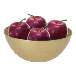 Kunstfruit decofruit - appel/appels - ongeveer 8 cm - donkerrood