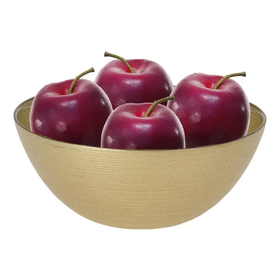 Kunstfruit decofruit - appel/appels - ongeveer 8 cm - donkerrood