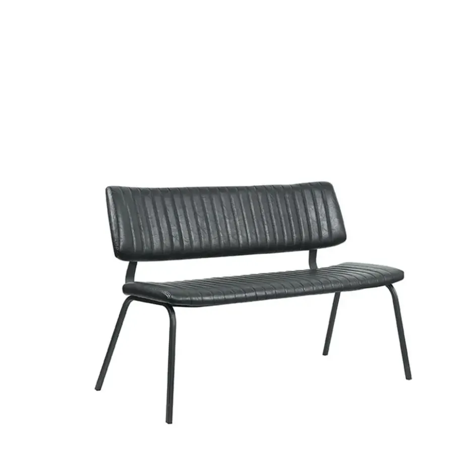 LABEL51 - Eetkamerbanken Gusto - Zwart - 63x120x81cm