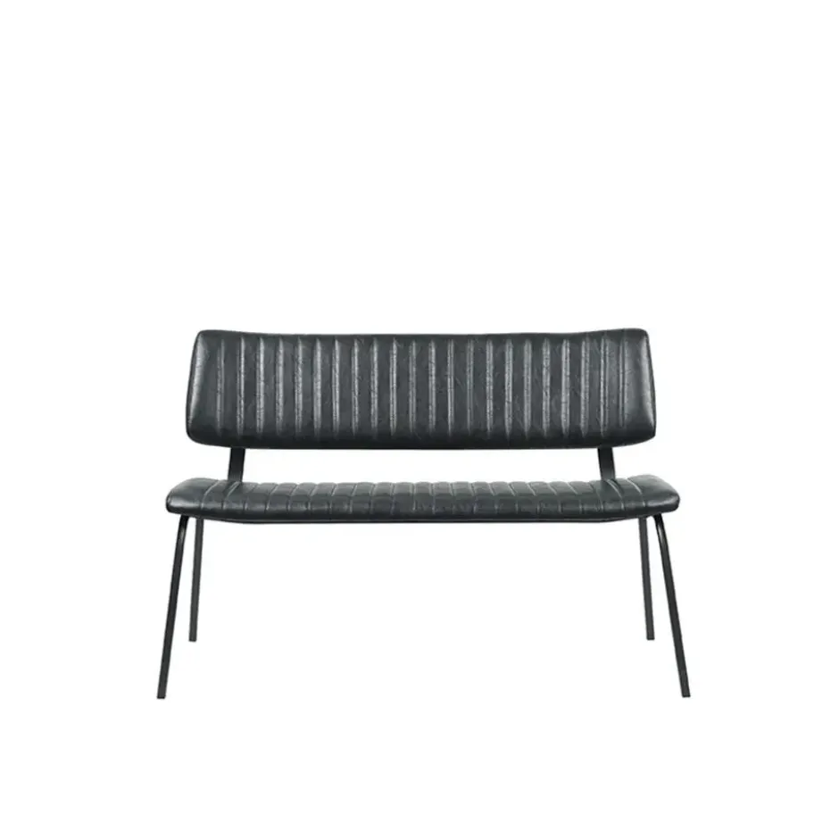LABEL51 - Eetkamerbanken Gusto - Zwart - 63x120x81cm