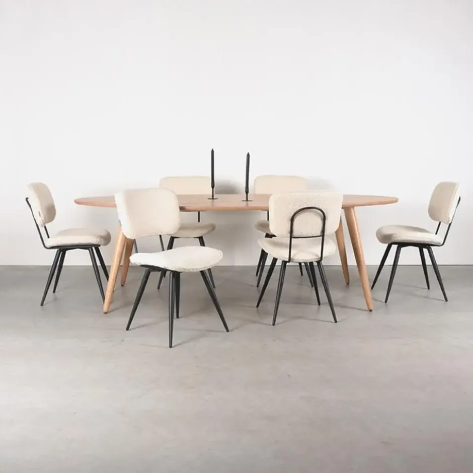 LABEL51 - Eetkamertafel Ines - Beige - 110x240x76cm