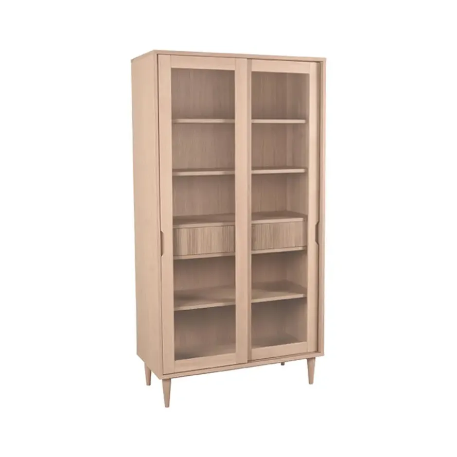 LABEL51 - Vitrinekasten Jule - Beige - 49x100x180cm