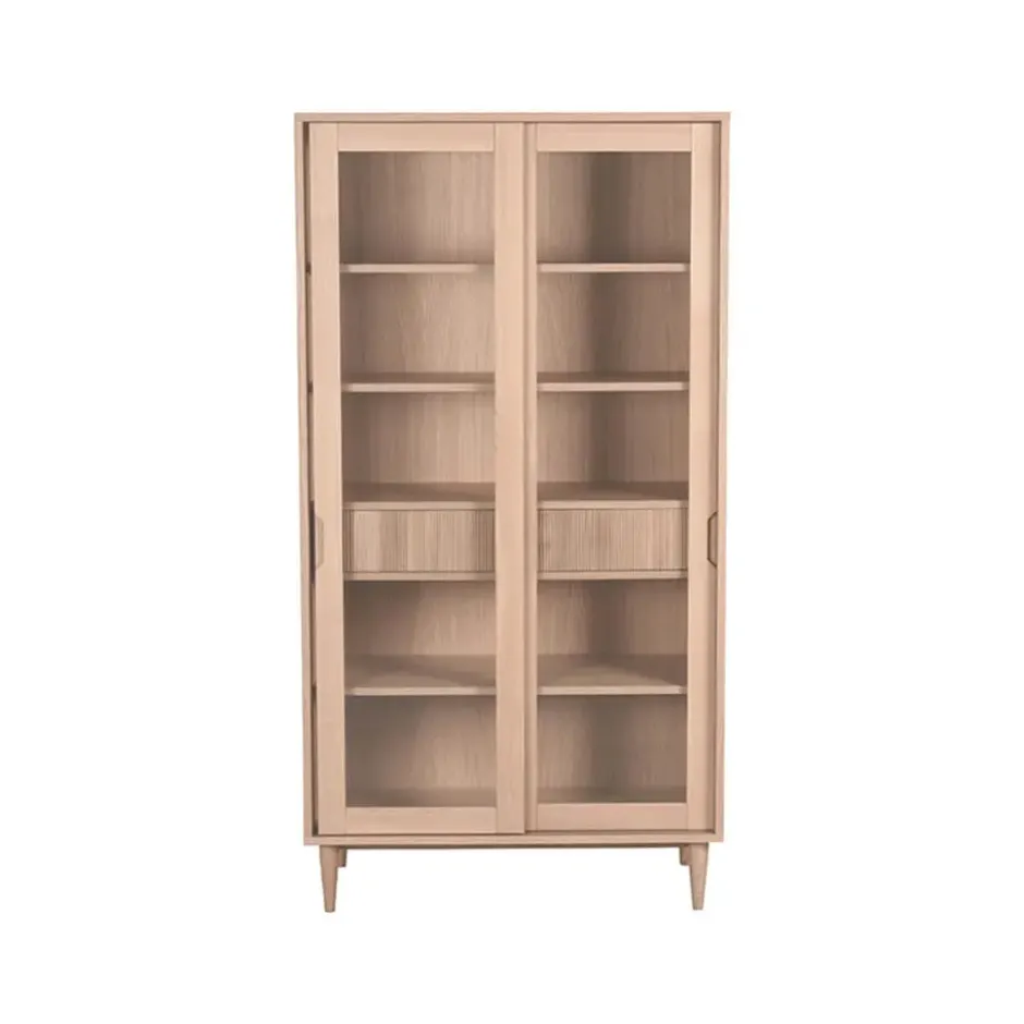 LABEL51 - Vitrinekasten Jule - Beige - 49x100x180cm