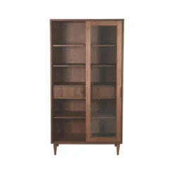 LABEL51 - Vitrinekasten Jule - Walnoot - 49x100x180cm