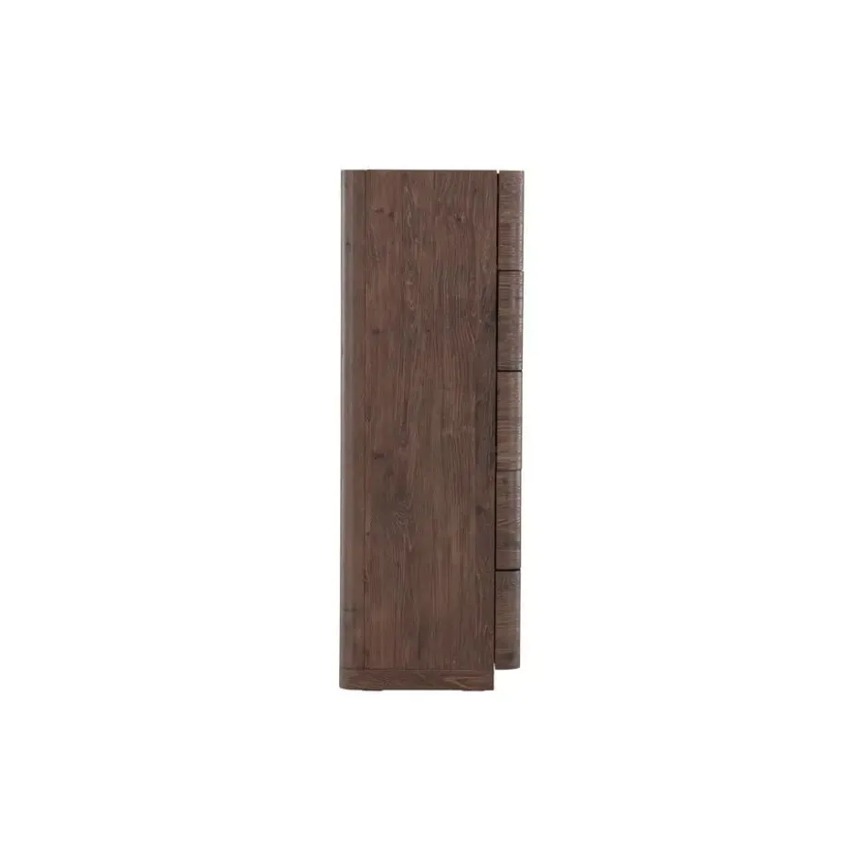 Ladekast 5 Lades - Donkerbruin MDF - 55x35x100cm - Noble