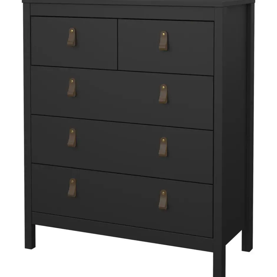 Ladekast Madeira - zwart - 99x82x38 cm
