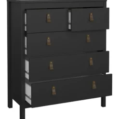 Ladekast Madeira - zwart - 99x82x38 cm