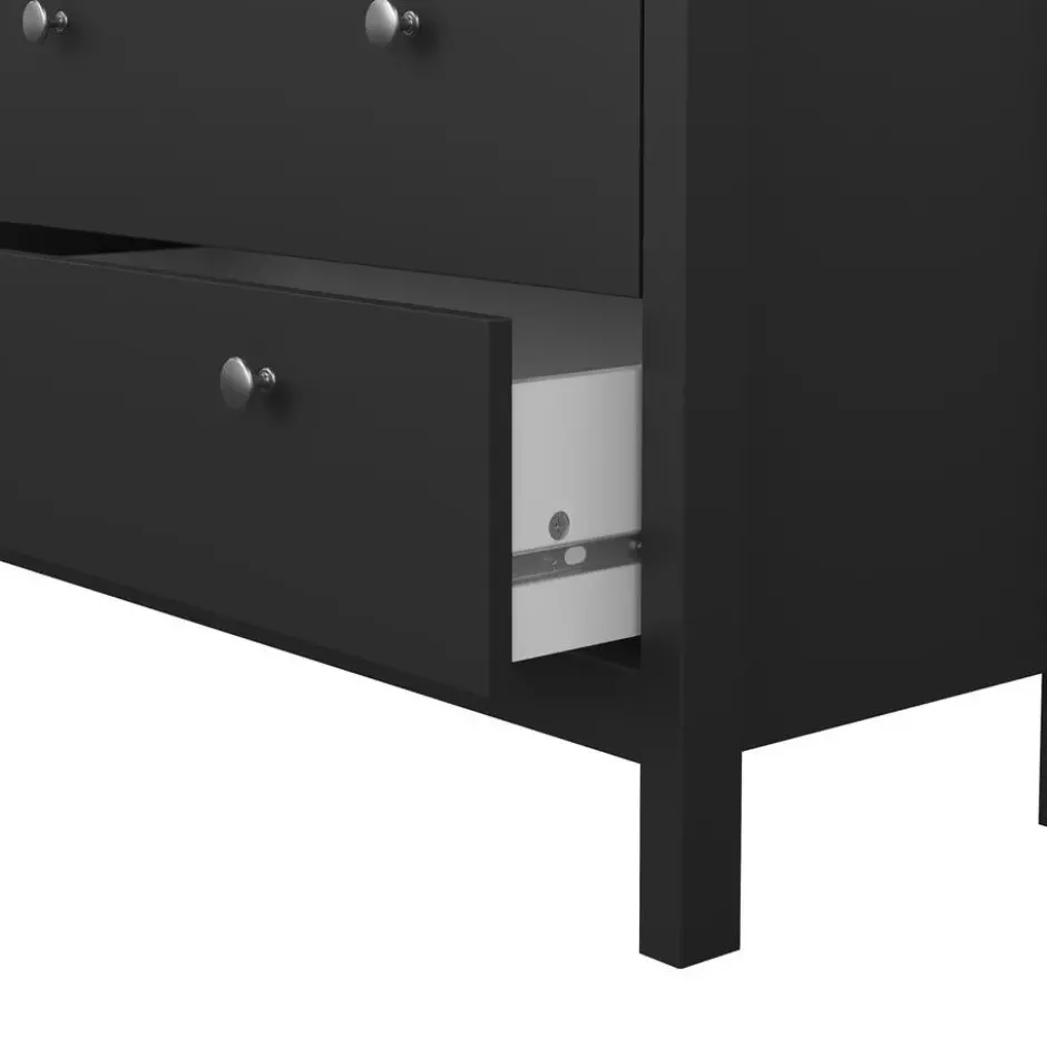 Ladekast Madeira - zwart - 99x82x38 cm