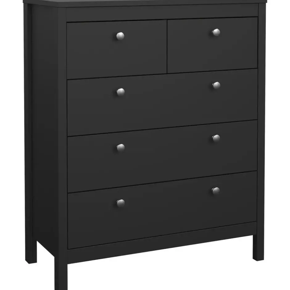 Ladekast Madeira - zwart - 99x82x38 cm