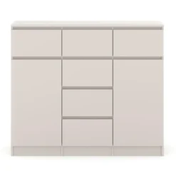 Ladekast Maja kasjmier mat 120 cm – 2 deuren, 6 lades, modern design