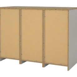 Ladekast Naia 2 deurs met 4 lades - greige/eiken - 90,7x120,6x50 cm